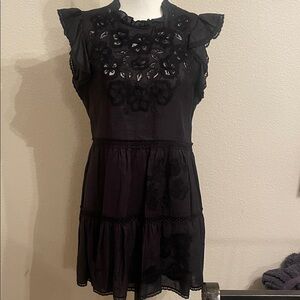 Veronica Beard Black dress. Embroidered and lined. NEW condition